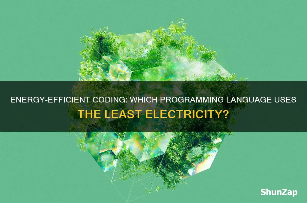 which programming language use the least electricity