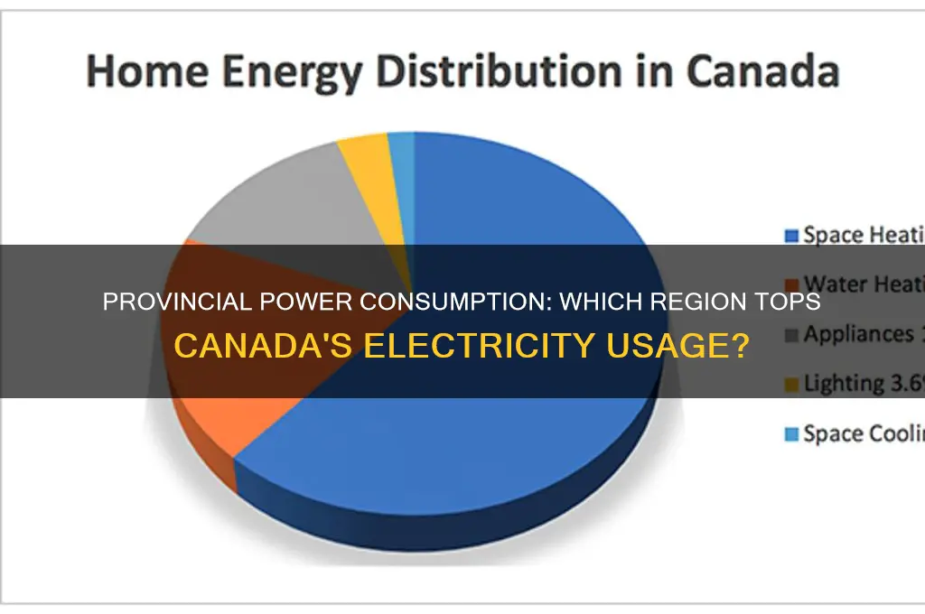 which province uses the most electricity