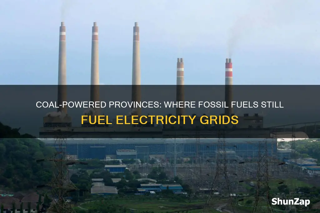 which provinces still use coal for electricity