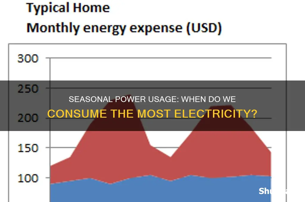 which season do we use the most electricity