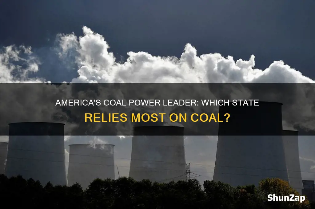 which state uses the most coal to produce electricity