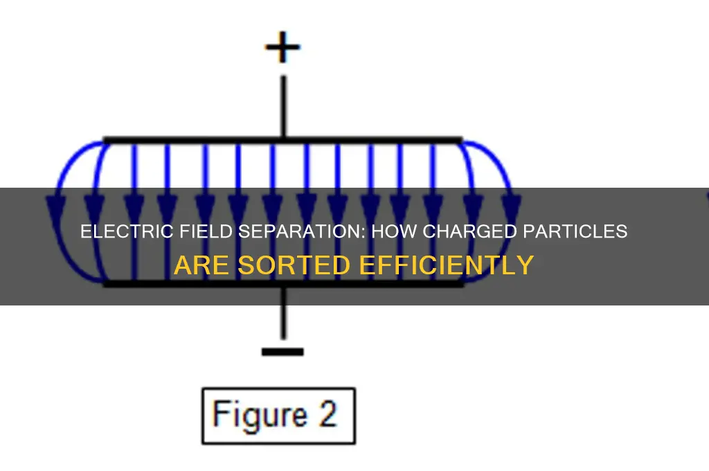 which technique separates charged particles using electric field