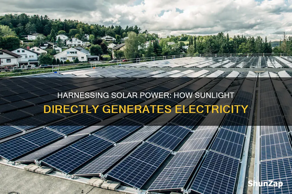 which uses energy directly from the sun to produce electricity