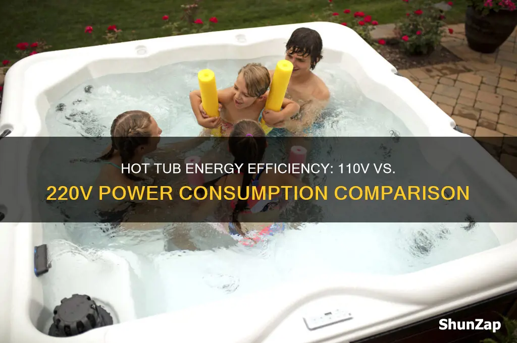 which uses less electricity 110 or 220 hot tub