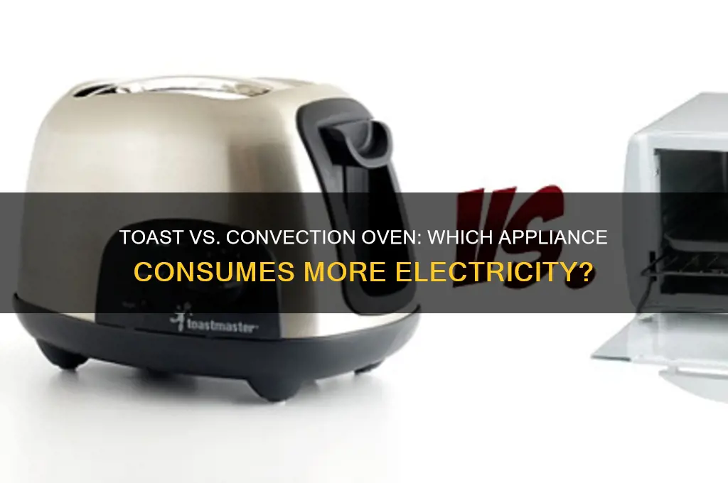 which uses more electric toast or covection oven