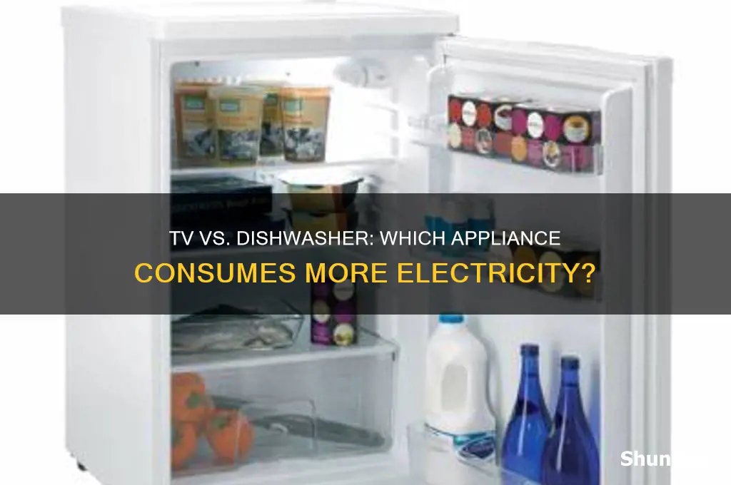which uses more electricity a tv or a dishwasher