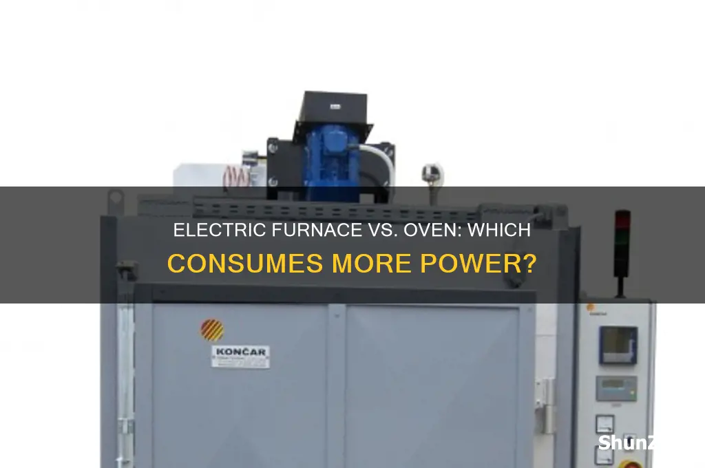 which uses more electricity electric furnace or electric oven