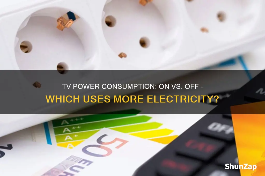 which uses more electricity leaving tv on or off