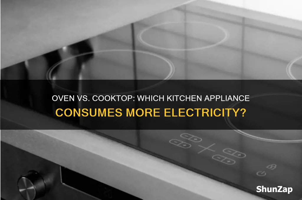 which uses more electricity oven or cooktop