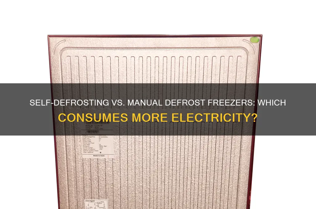 which uses more electricity self defrosting or manual defrost freezer