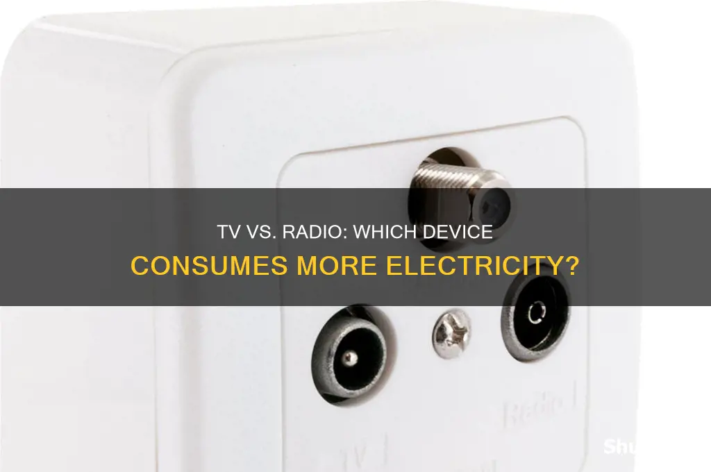 which uses more electricity tv or radio