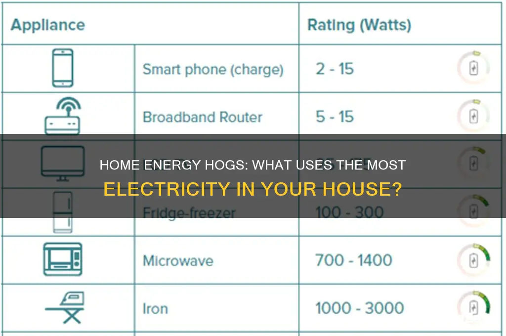 which uses the most electricity in a home