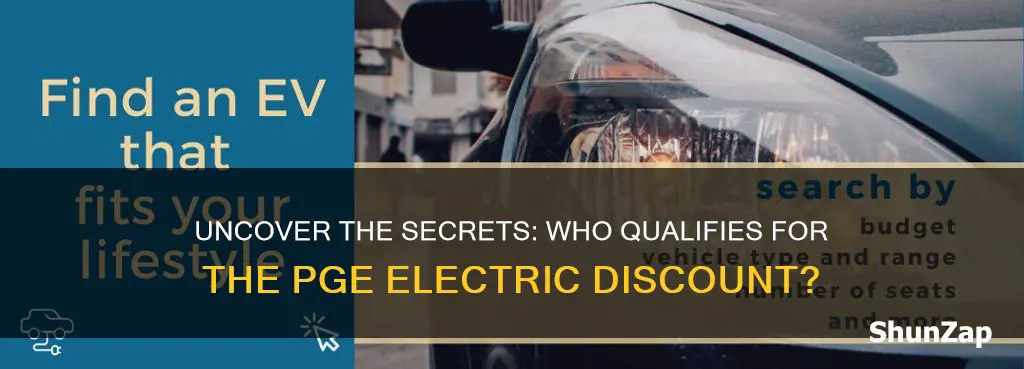 which vehicles qualify for pge electric discount