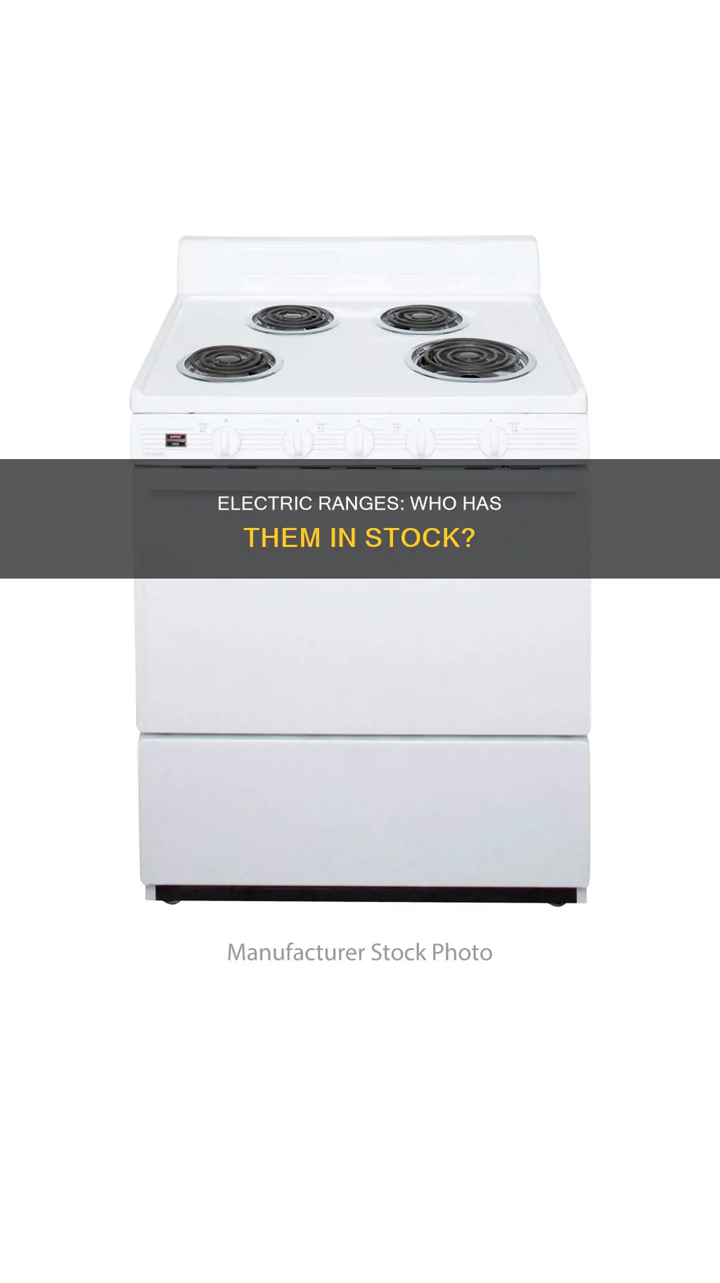 who actually has electric ranges in stock