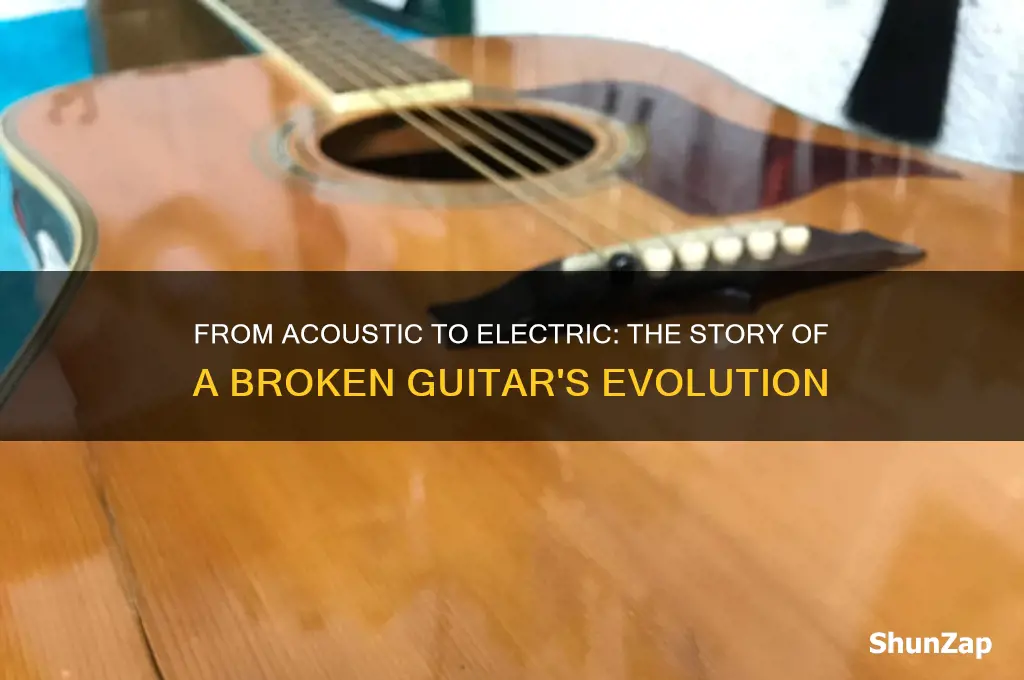 who broke their acoustic guitar and used electric