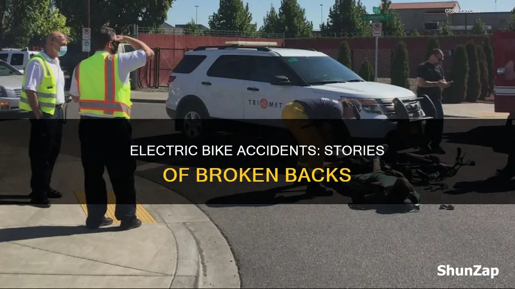 who broke their back on an electric bike