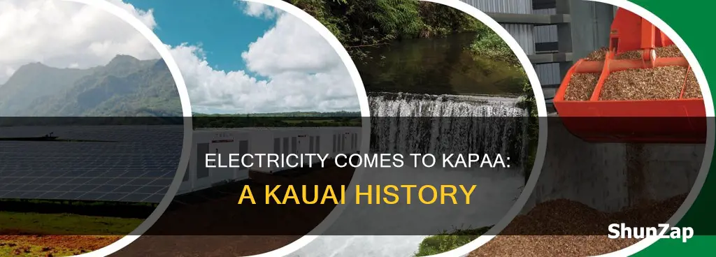 who brought electricity to kapaa kauai hawaii