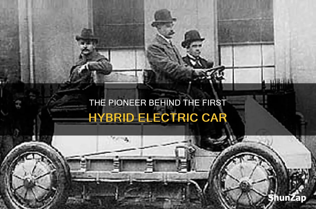 who built the first hybrid electric car