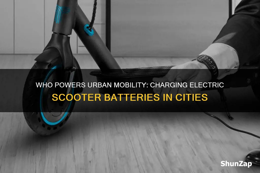 who charges the batteries on electric scooters used in cities