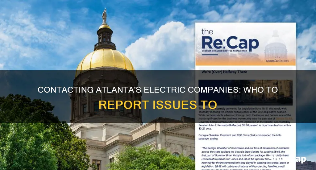 who do you report electric companies in atlanta georgia