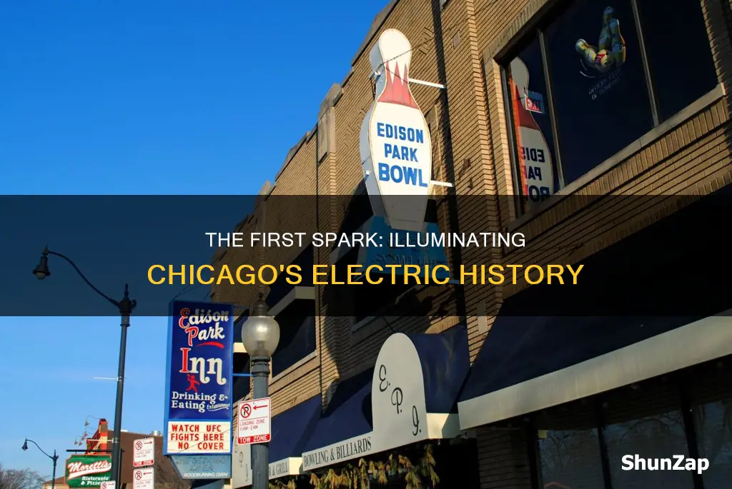 who first lit chicago with electric lights