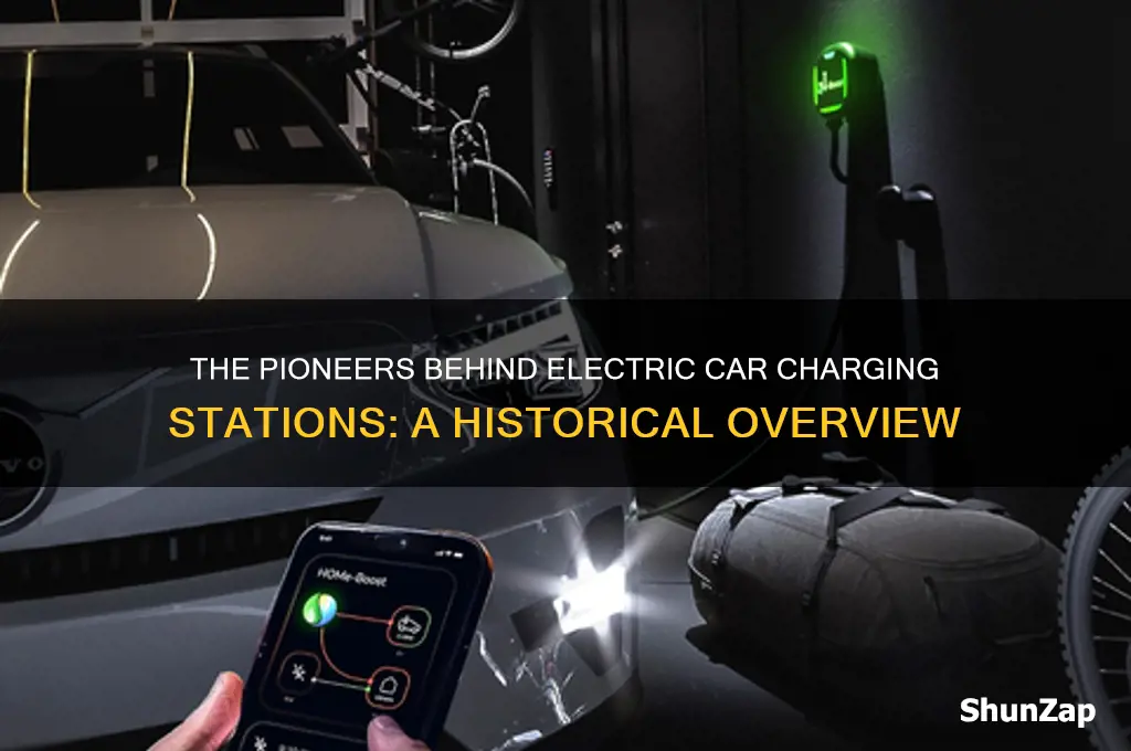 who invented electric car charging stations