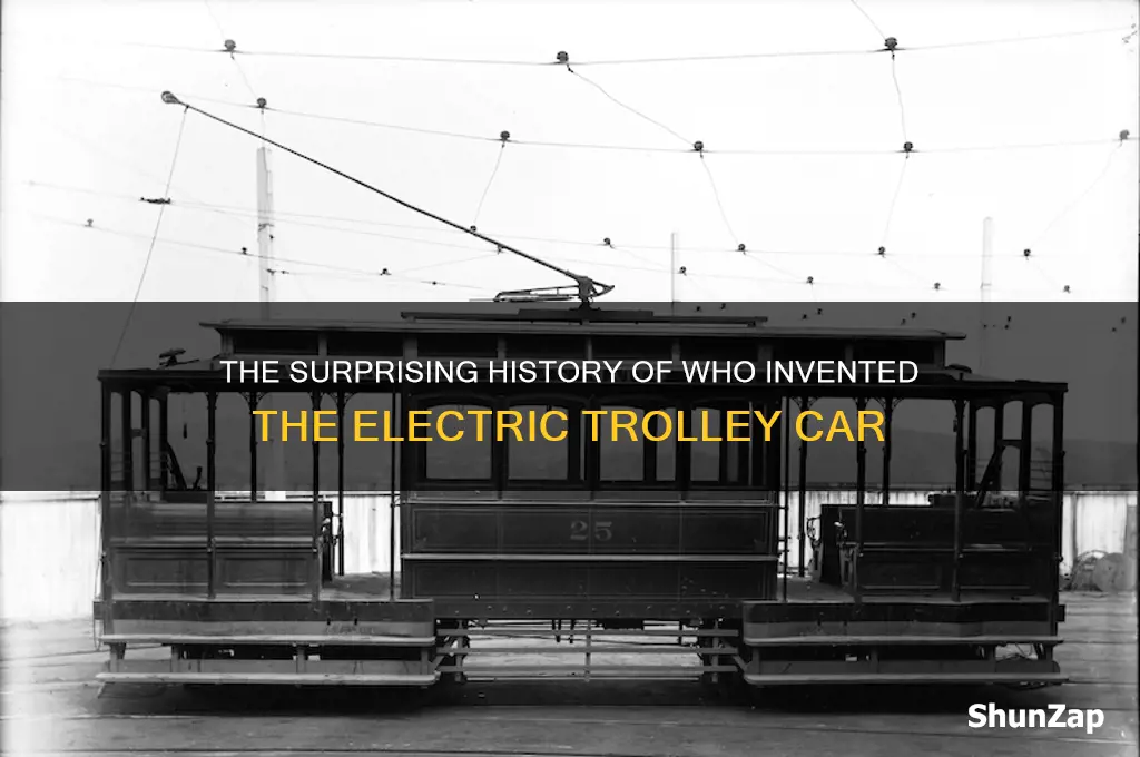 who invented electric trolly car