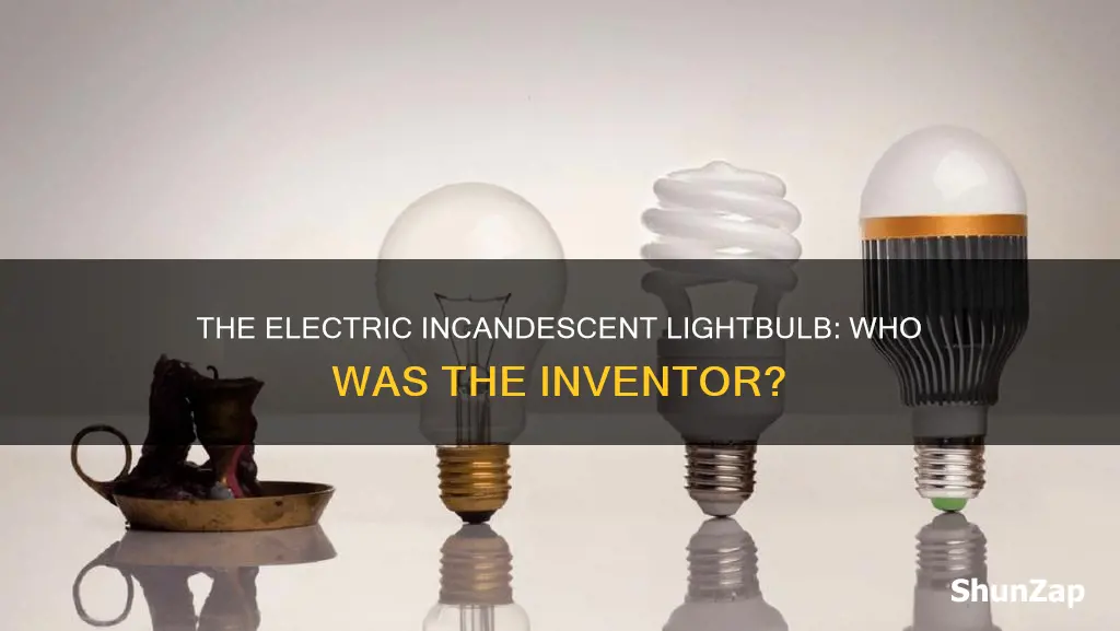 who invented the electric incandescent light bulb