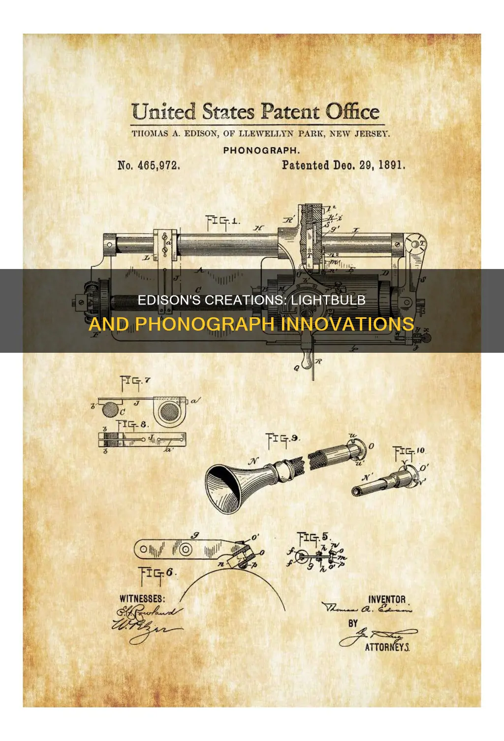 who invented the electric lightbulb and phonograph