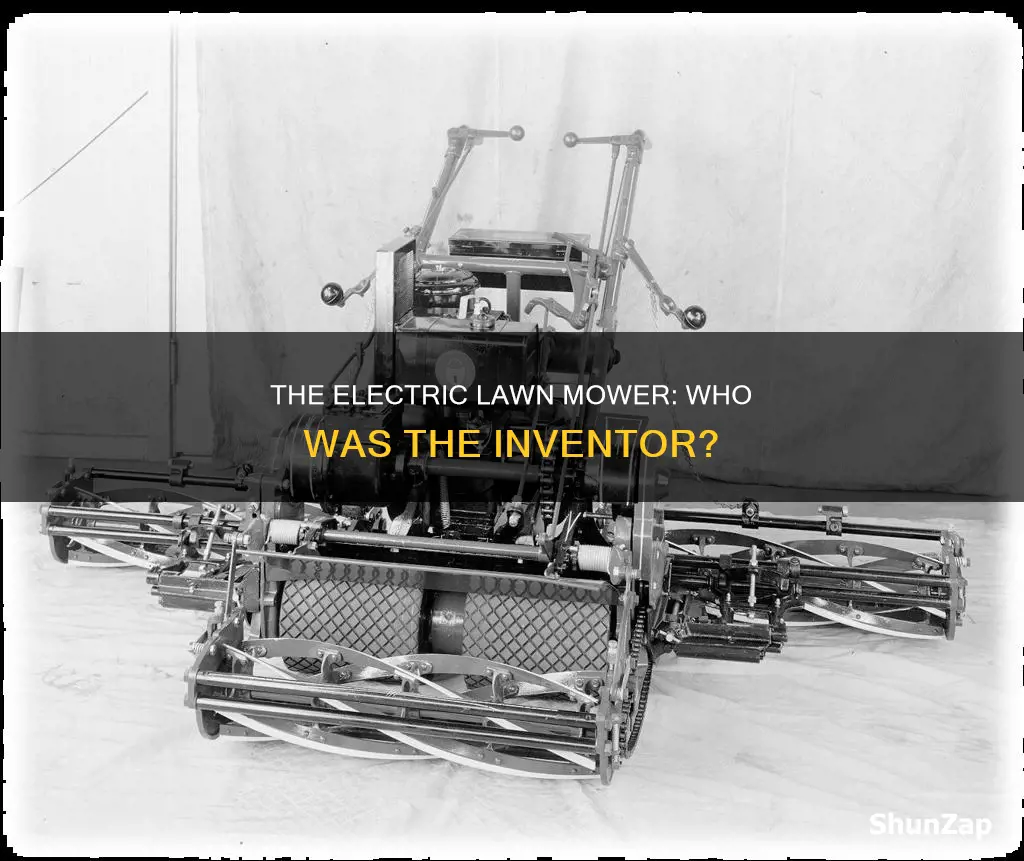 who invented the first electric lawn mower