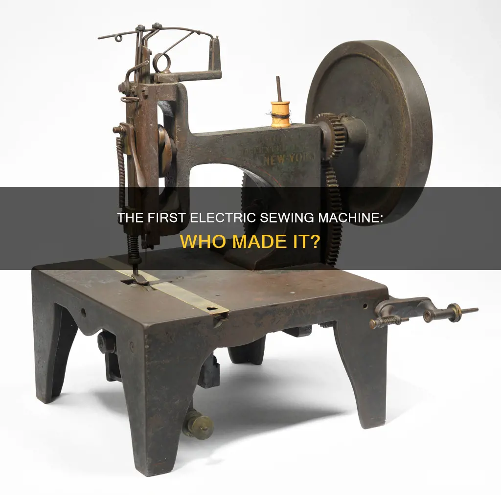 who invented the first electric sewing machine