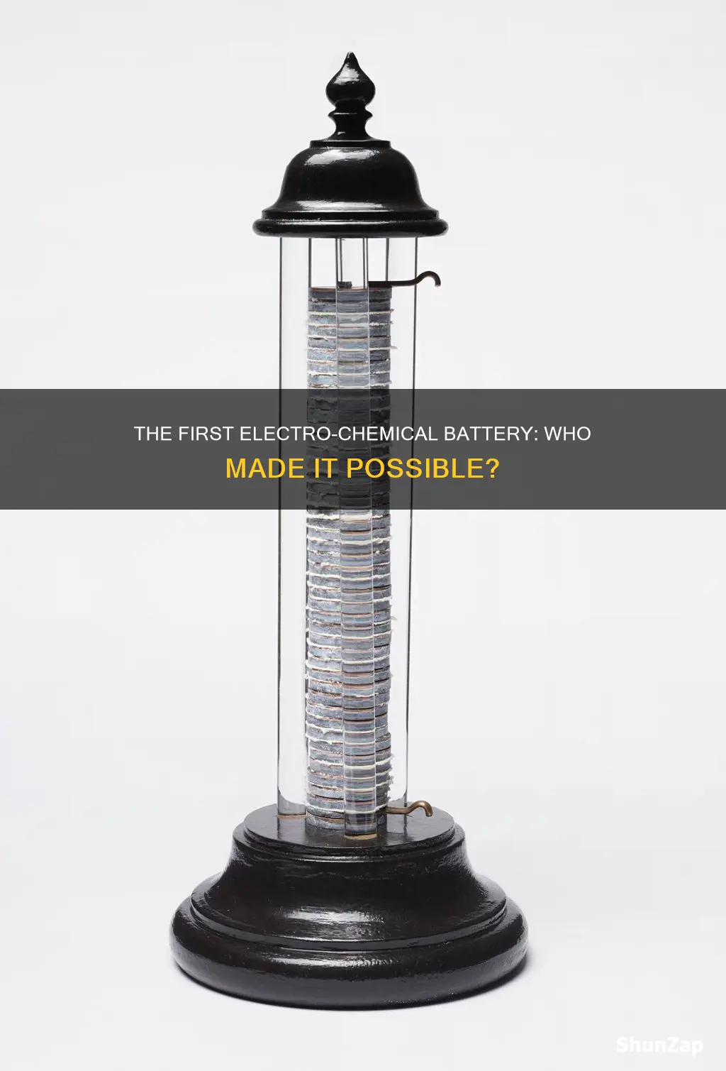 who invented the first electro chemical battery