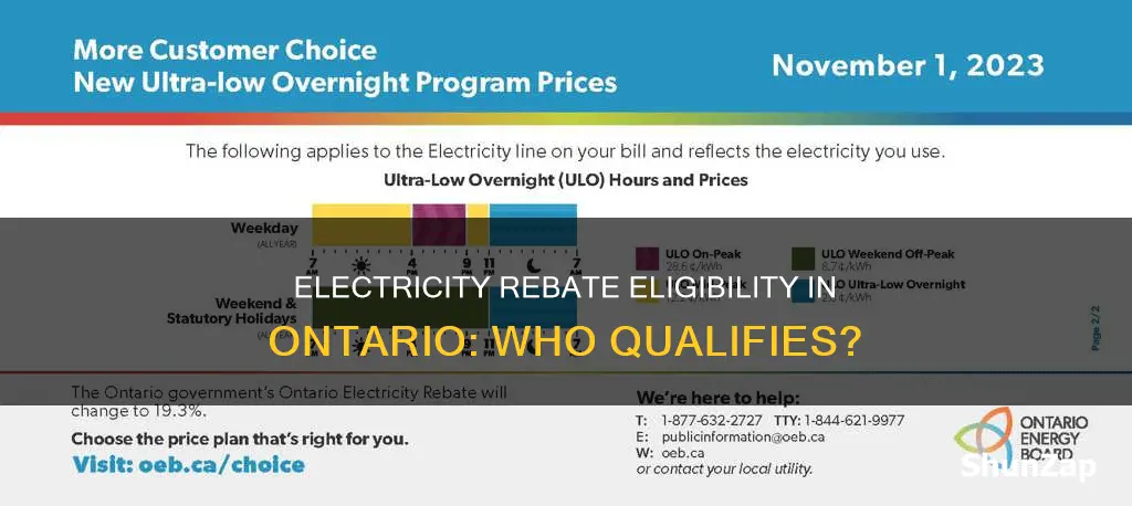 who is eligible for ontario electricity rebate