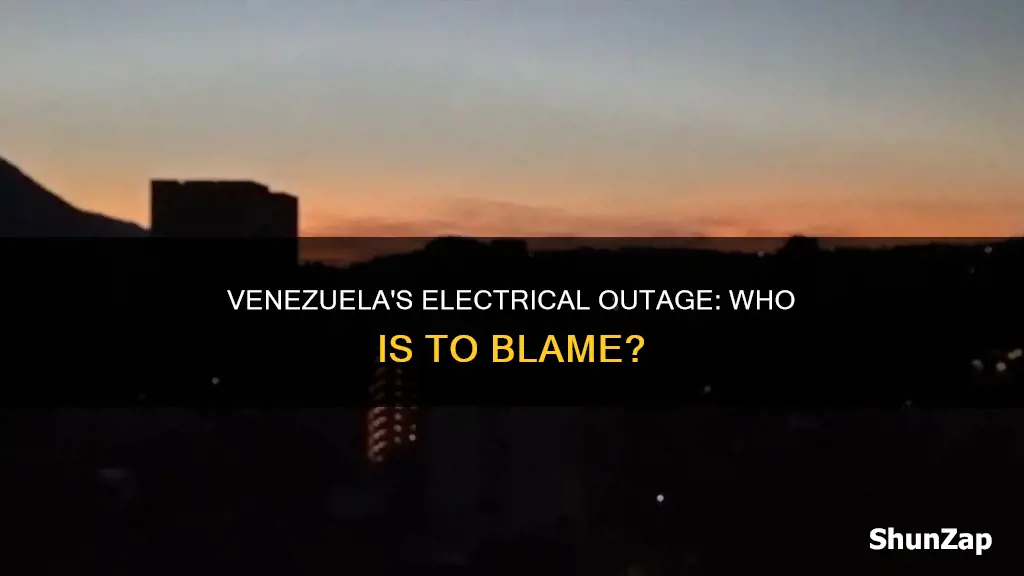 who is responsible for electrical outtage venezuela