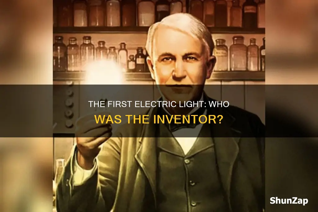 who made the first light from electricity