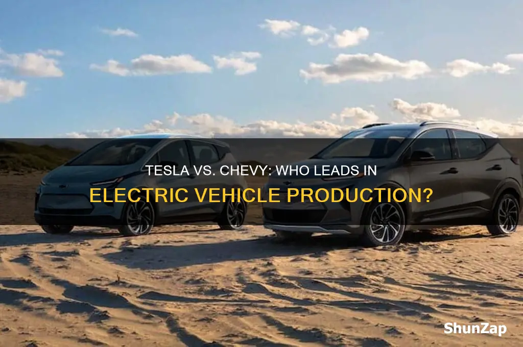 who manufactures more electrical cars tesla or chevy