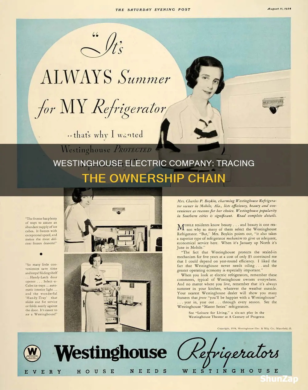 who owns westinghouse electric company