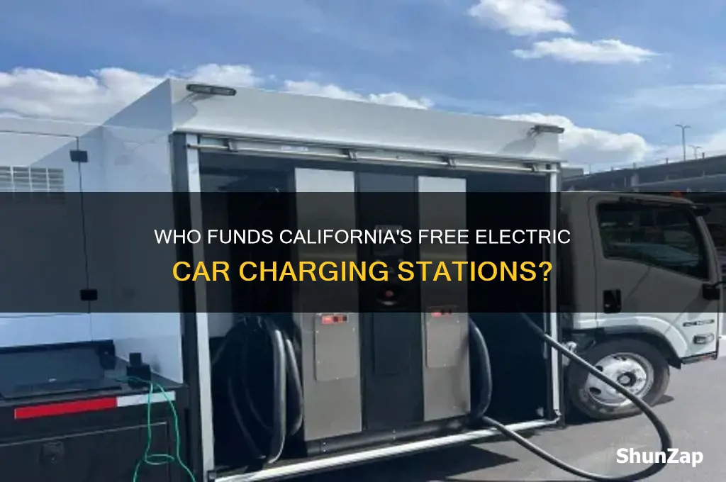 who pays for free electric car charging stations in californai