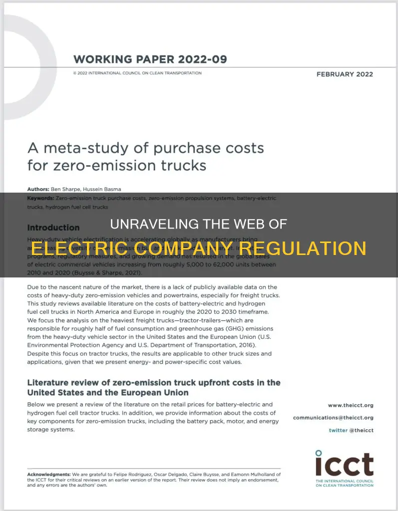 who regulates electric companies