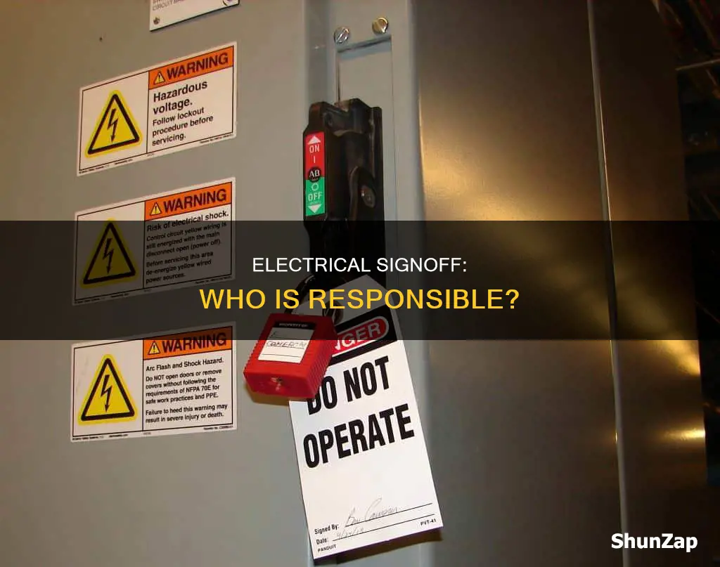 who request final electrical signoff at dob