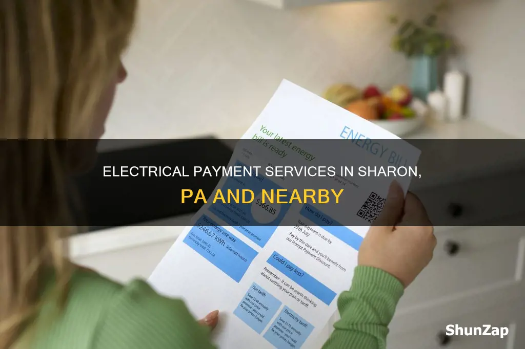 who takes electrical payments near sharon pa