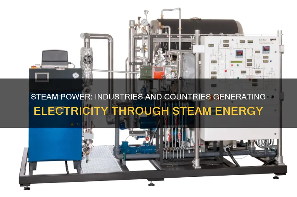 who uses steam to generate electricity
