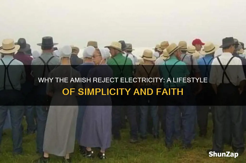 why amish do not use electricity