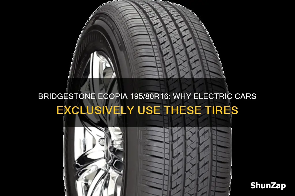 why are bridgestone ecopia 195 80r16 only for electric cars
