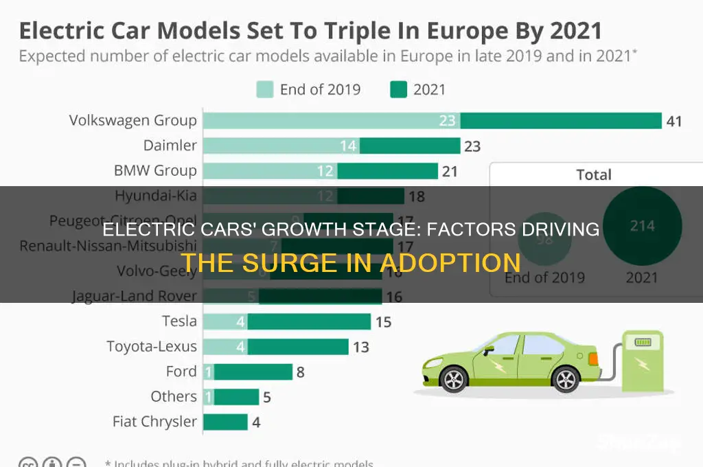 why are electric cars in the growth stage