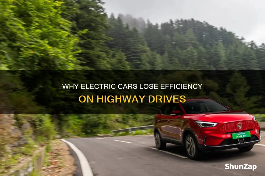 why are electric cars less efficient on the highway