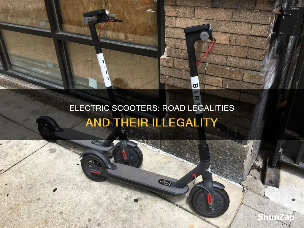 why are electric scooters illegal on roads