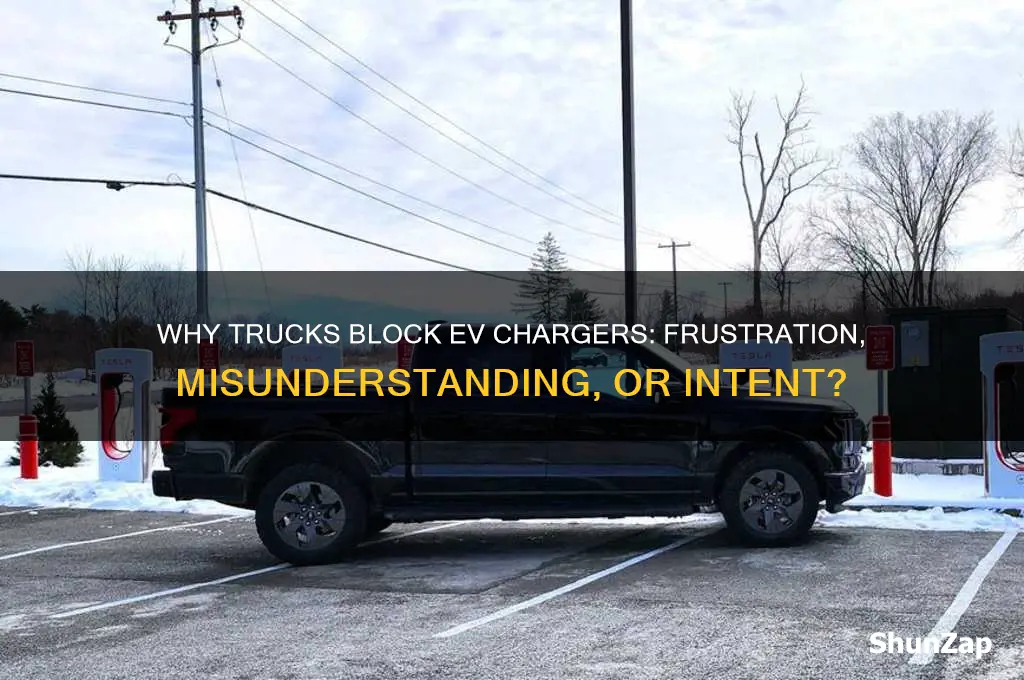 why are people parking trucks in electric car charging stations