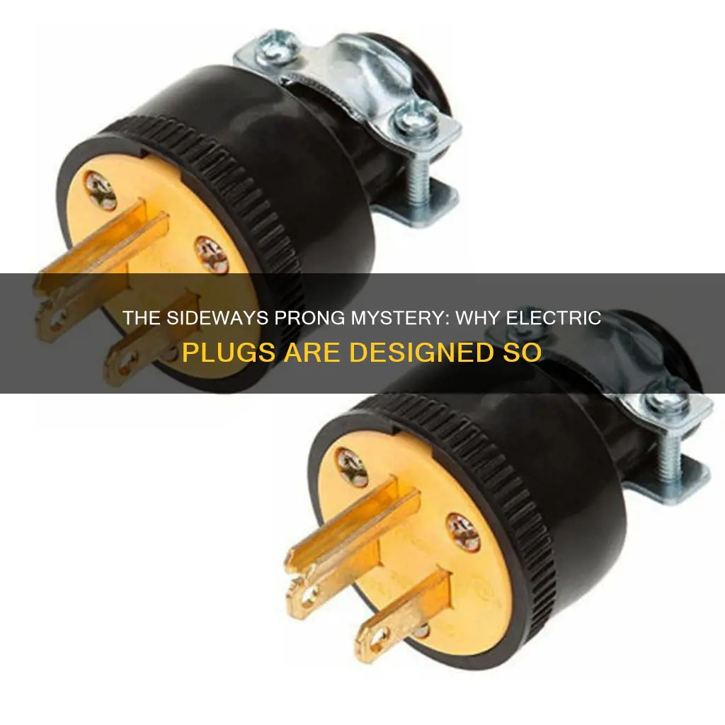 why are some electric plugs sideways prong