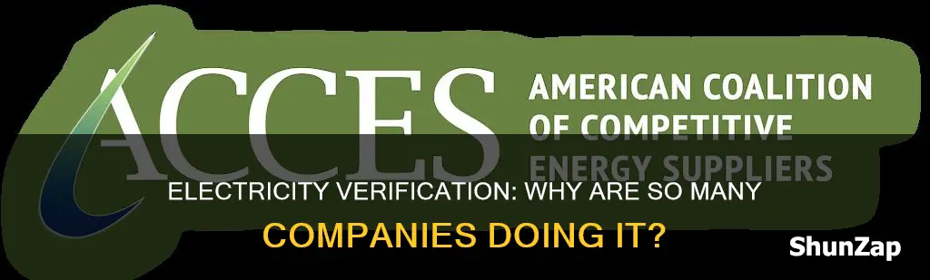 why are there so many companies verifying electricity